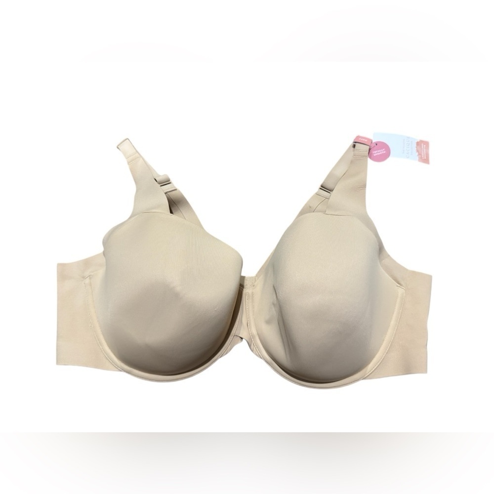 Cacique Lightly Lined Balconette Bra Size 44DD Beige Nude Underwire New